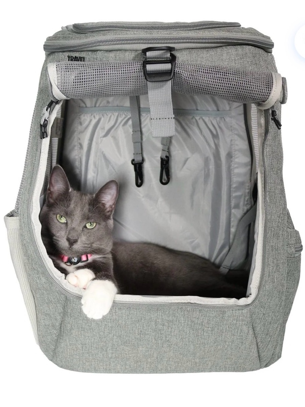 Travel Cat: The Navigator grey convertible carrier and backpack